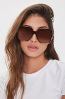 Tortoiseshell Square Sunglasses in Brown/Brown