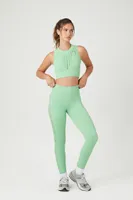 Women's Active Seamless Cutout Leggings in Mint Small