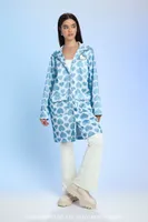 Women's Hello Kitty Hooded Rain Jacket in Baby Blue, XS