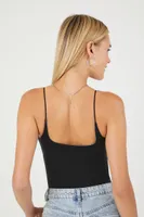 Women's Reversible Cami Bodysuit in Black/Grey Medium