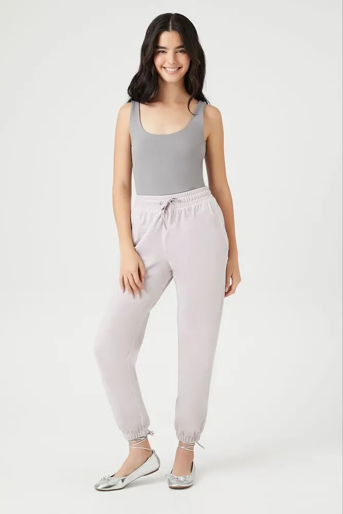 Women's Velour Drawstring Joggers in Wisteria Large