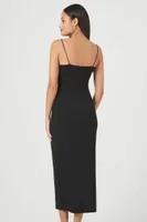 Women's Cami Slit Midi Dress in Black Small