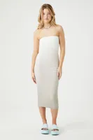 Women's Dip-Dye Wash Tube Dress in Taupe Medium