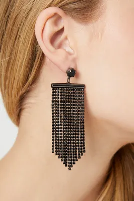 Women's Tiered Chandelier Drop Earrings in Black