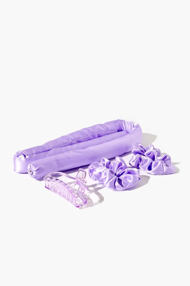 Heatless Curling Rod Hair Set in Lilac