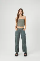 Women's Cotton-Blend Cropped Tube Top