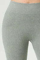 Women's Seamless Ribbed Knit Leggings