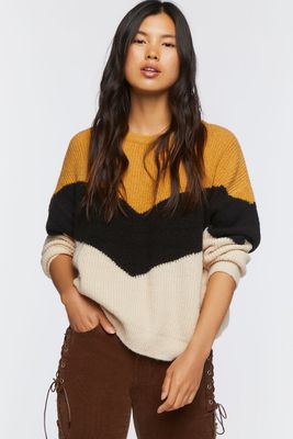 Women's Colorblock Chevron Sweater