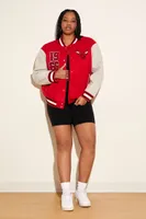 Women's Chicago Bulls Letterman Jacket in Red/Cream, 1X