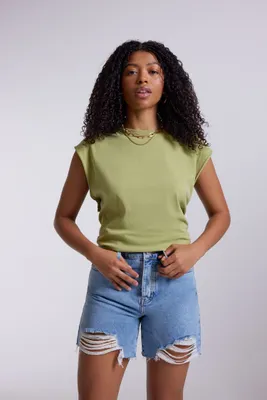 Women's Relaxed Muscle T-Shirt in Sage Small