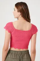 Women's Crochet Sweater-Knit Crop Top Hot