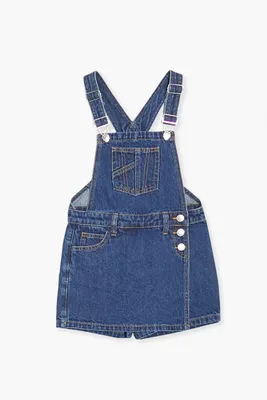 Girls Denim Overall Skort (Kids) Denim, 13/14