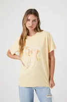 Women's Sweet Thing Deer Graphic T-Shirt Tan