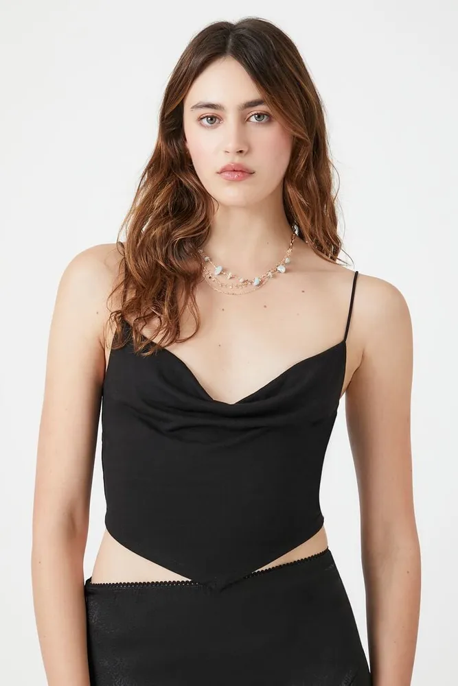 Women's Cropped Cowl Cami