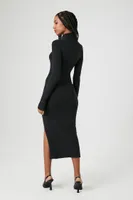 Women's Cutout Turtleneck Midi Sweater Dress