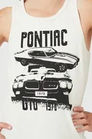 Girls Pontiac Graphic Tank Top (Kids) in Cream/Black, 9/10