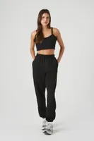 Women's Quilted Cropped Cami in Black Small