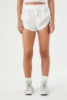 Women's Tassel Drawstring Shorts in Ivory, XL