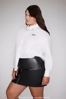 Women's Kuromi Chain Collar Shirt in White, 3X