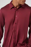 Men Satin Long-Sleeve Shirt