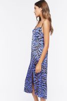 Women's Zebra Slip Dress in Navy Small