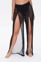 Women's Mesh Swim Cover-Up Pants in Black Small