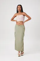 Women's Marble Print Cropped Tube Top Light