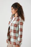 Women's Rock & Roll Flannel Shirt in Blue Medium