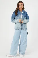 Women's Gradient Denim Trucker Jacket