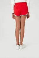 Girls French Terry Shorts (Kids) in Red/White, 11/12