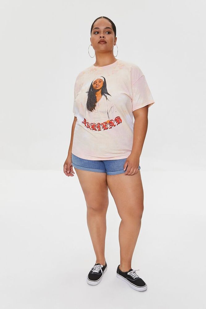 Women's Aaliyah Graphic T-Shirt in Orange, 0X