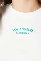 Women's Los Angeles Graphic Baby T-Shirt in Vanilla, XS