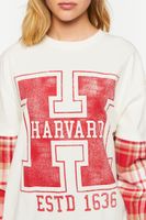 Women's Harvard Graphic Combo T-Shirt in Cream Medium