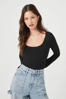 Women's Cotton-Blend Scoop Bodysuit