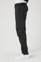 Men Toggle Drawstring Slim-Fit Pants in Black, 32