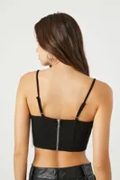 Women's Fringe Cropped Cami in Black Medium