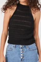 Women's Crochet Sweater-Knit Top