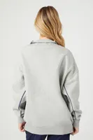 Women's Fleece California Zip-Up Jacket in Heather Grey Medium