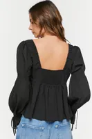 Women's Marie-Sleeve Split-Front Top