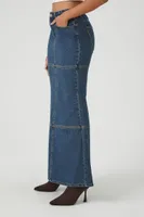 Women's Denim Mermaid Maxi Skirt Dark