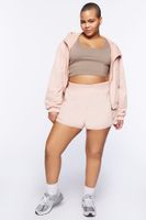 Women's High-Rise Windbreaker Shorts in Blush, 0X