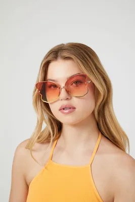 Butterfly Sunglasses in Gold/Orange