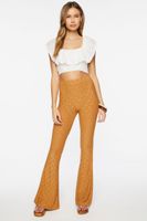 Women's Pointelle High-Rise Flare Pants