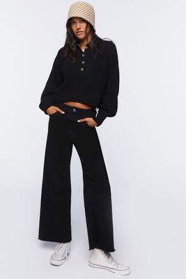 Women's Mid-Rise Straight-Leg Jeans in Black, 27