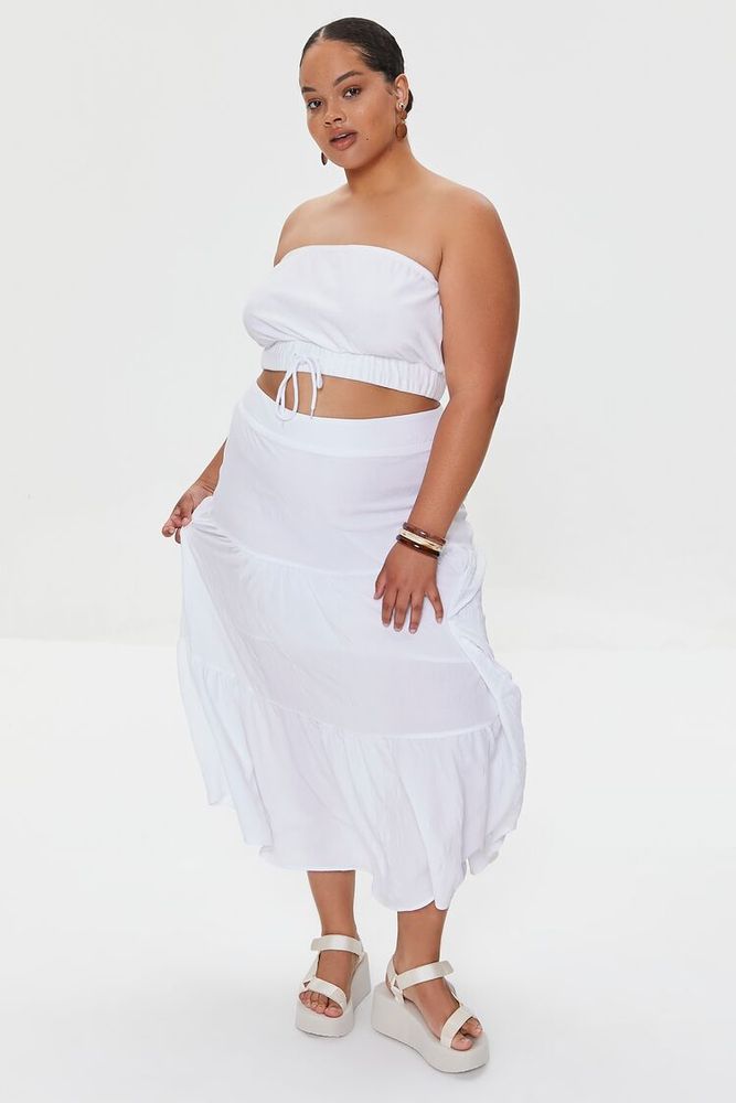 white maxi skirt forever 21