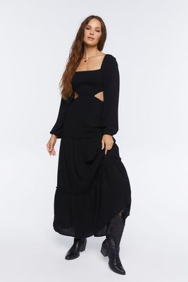 Women's Cutout Maxi Peasant Dress