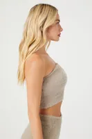 Women's Fuzzy Sweater-Knit Tube Top Goat