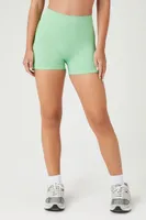 Women's Seamless Active Biker Shorts in Mint Large