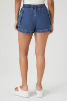 Women's Retro High-Rise Denim Shorts Dark