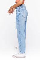 Women's Distressed Straight-Leg Jeans Denim,